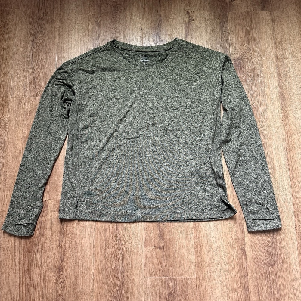 Athleta Women's Long Sleeve Uptempo Top Heather Green Size S